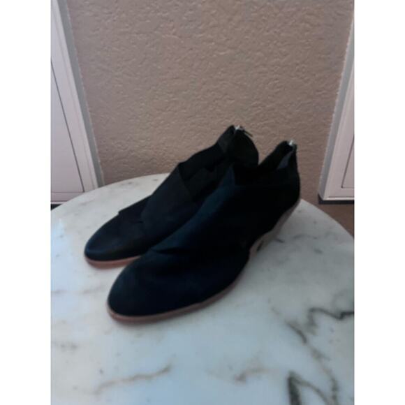 Dolce Vita Cross Front Leather Booties Boots 7.5 Black - Picture 3 of 5